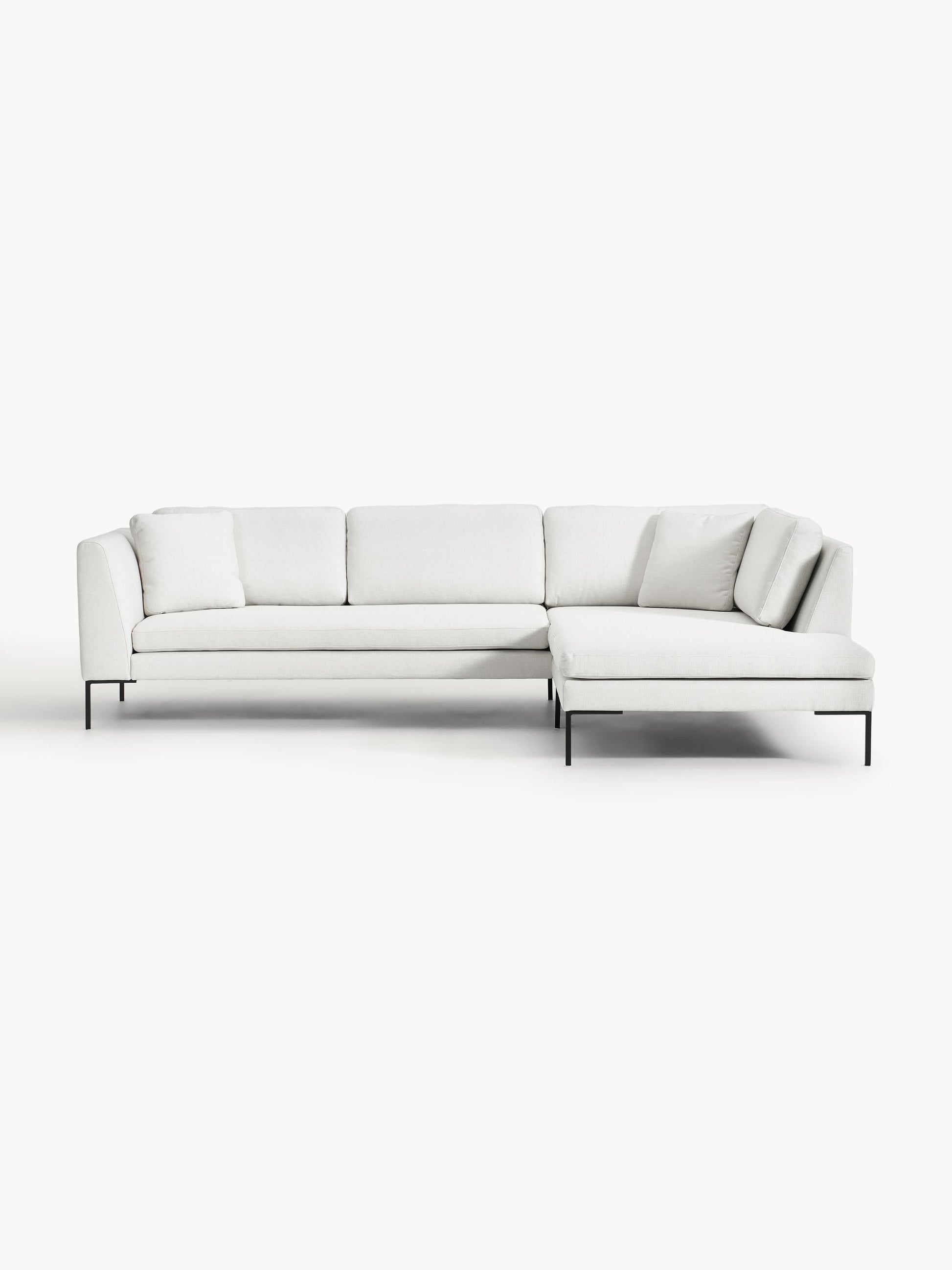 Emvano Corner Sofa with Metal Legs
