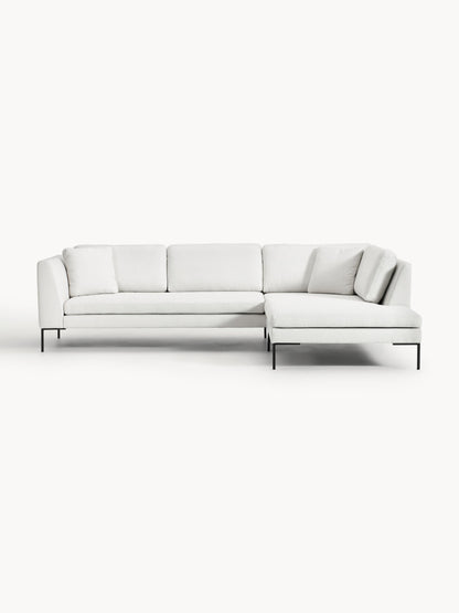 Emvano Corner Sofa with Metal Legs