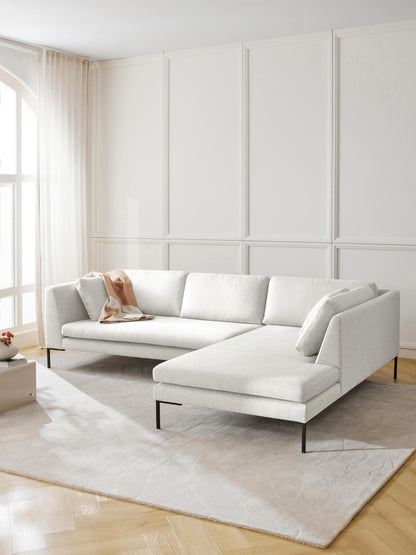 Emvano Corner Sofa with Metal Legs