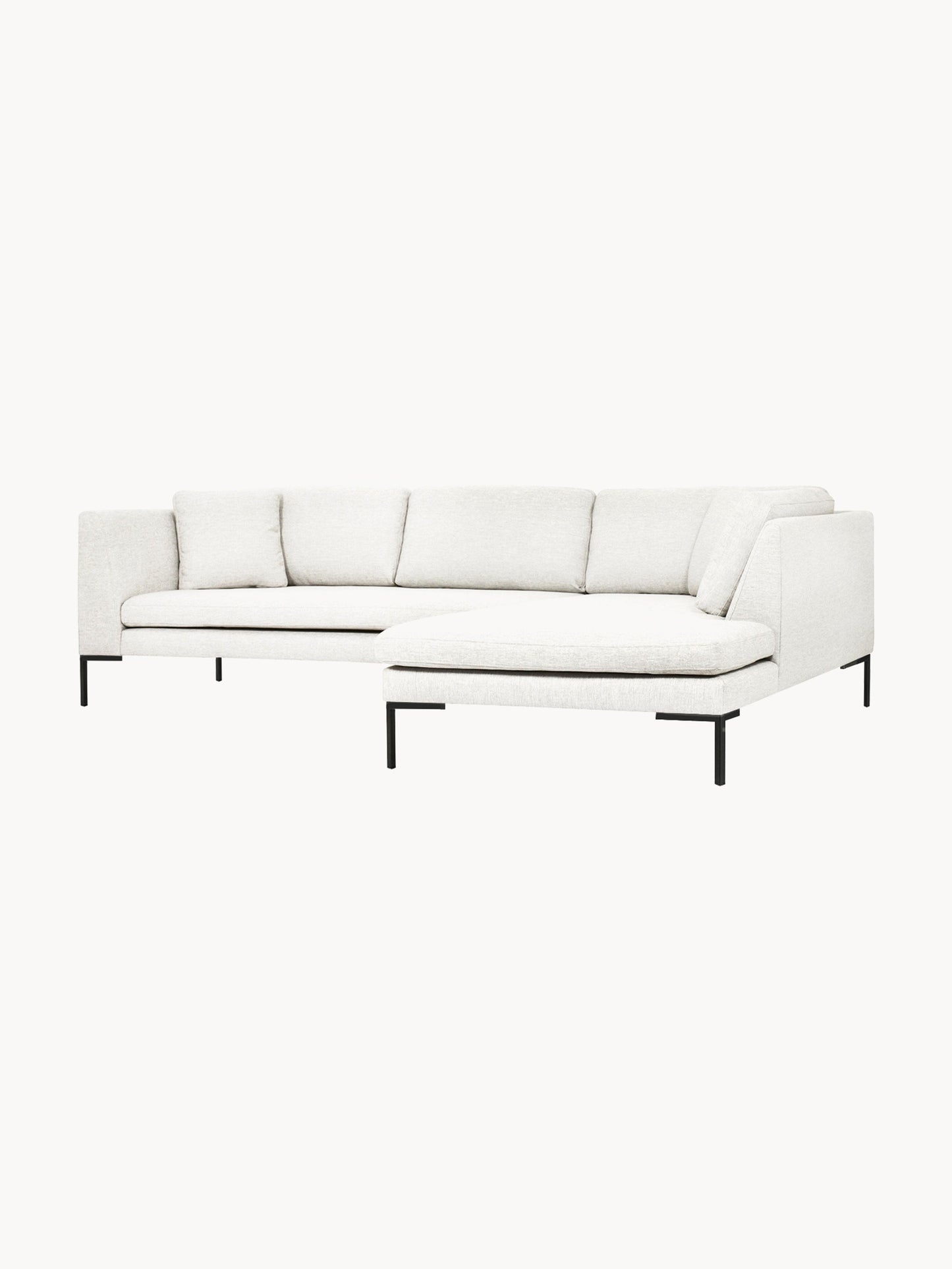 Emvano Corner Sofa with Metal Legs