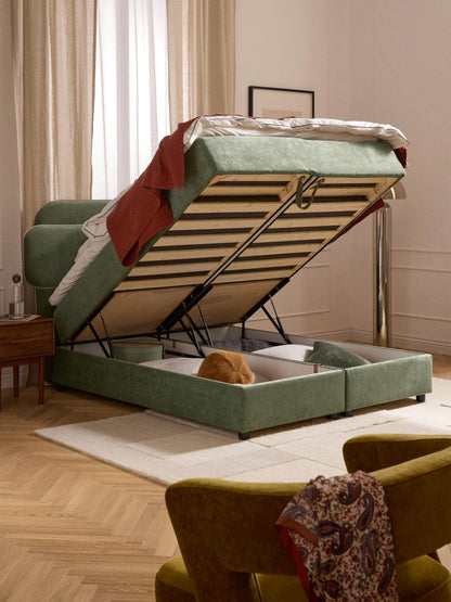 Enrelis Box Spring Bed with Storage