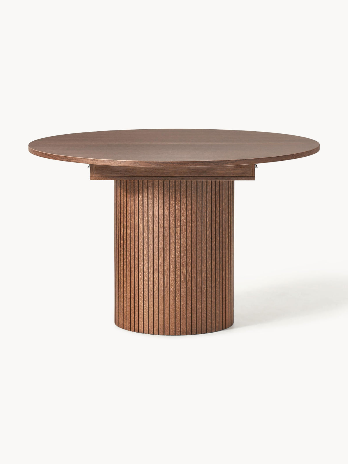 Filmoine Extendable Dining Table with Grooved Texture, 120 - 160 x 75 cm