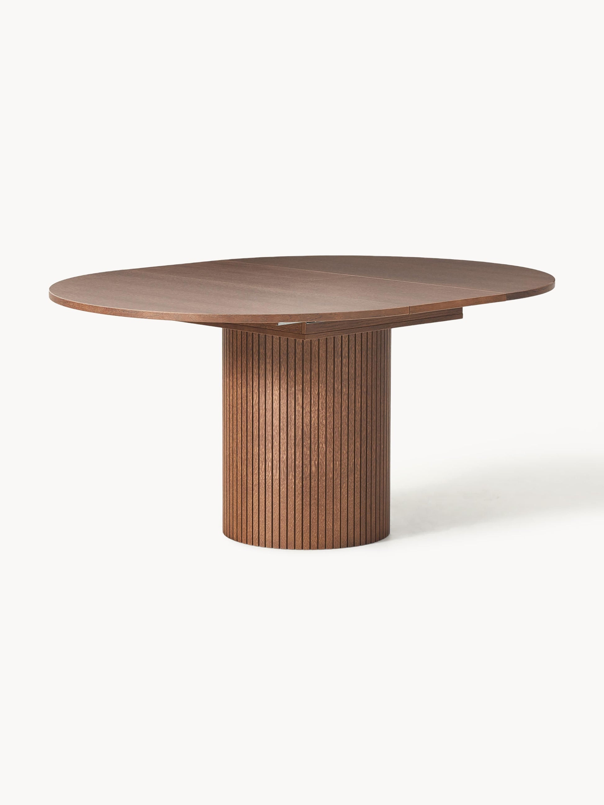 Filmoine Extendable Dining Table with Grooved Texture, 120 - 160 x 75 cm