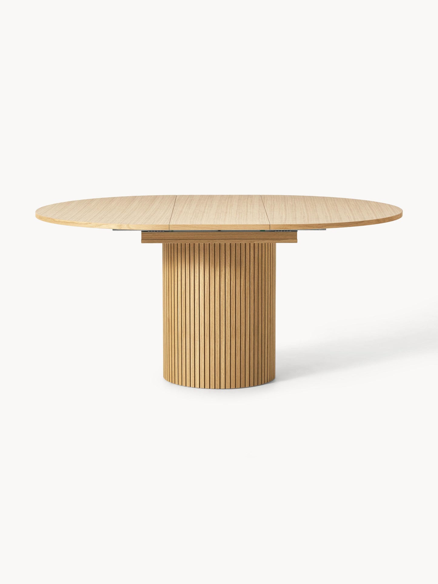 Filmoine Extendable Dining Table with Grooved Texture, 120 - 160 x 75 cm