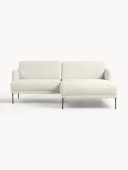 Fluzenna Corner Sofa in Teddy Fabric, Small