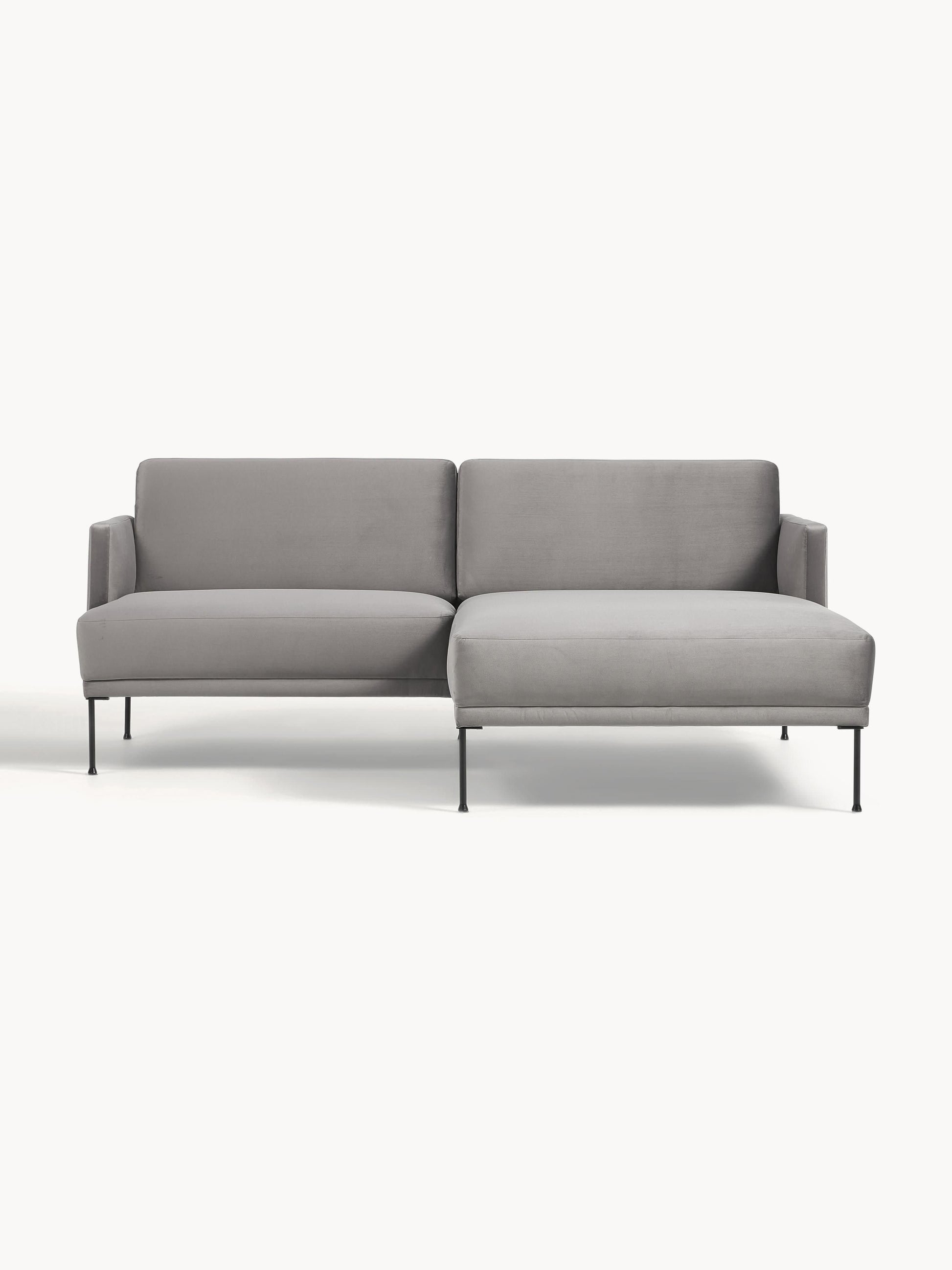 Fluzenna Velvet Corner Sofa, Small