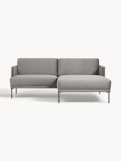 Fluzenna Velvet Corner Sofa, Small