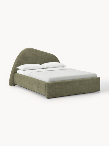 Garvano Upholstered Bed in Bouclé