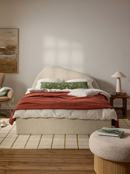 Garvano Upholstered Bed in Bouclé