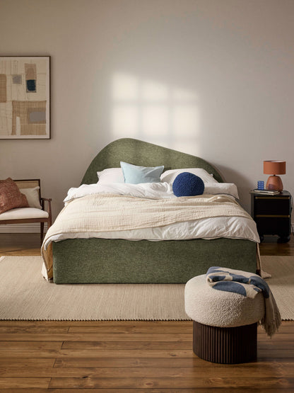 Garvano Upholstered Bed in Bouclé