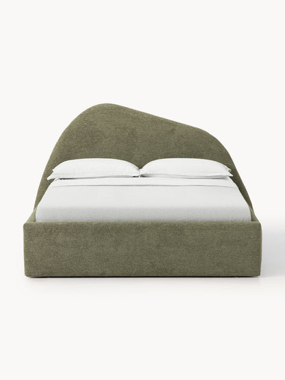 Garvano Upholstered Bed in Bouclé
