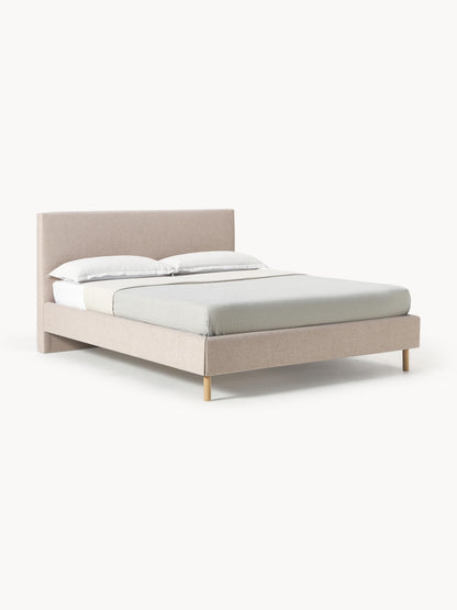 Giulfia Upholstered Bed with Wooden Feet