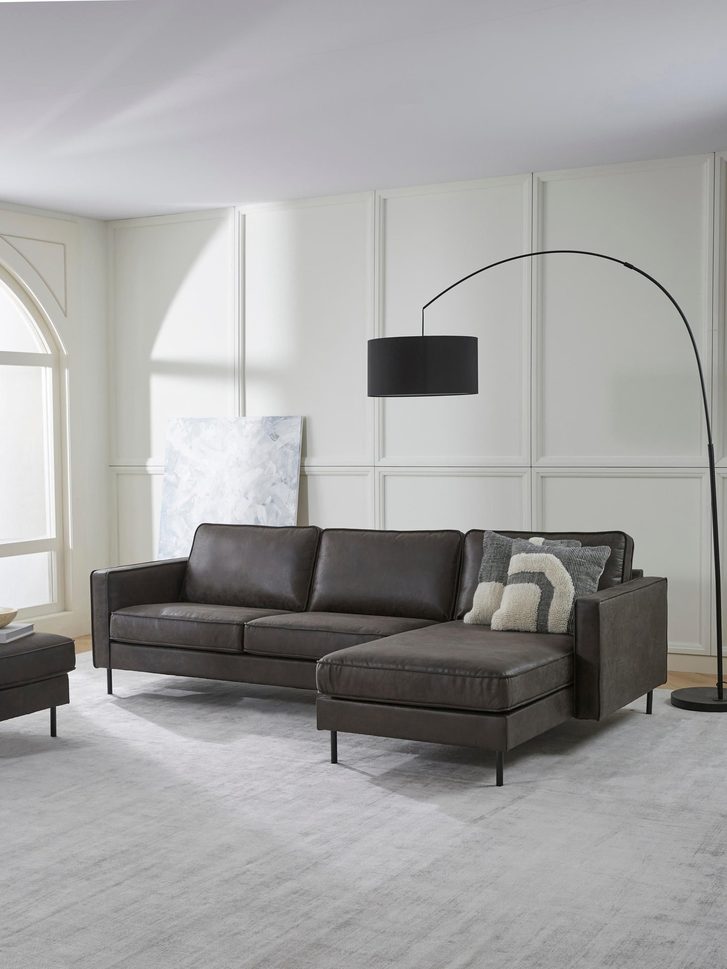 Huntfia Corner Sofa in Leather (3-Seater)