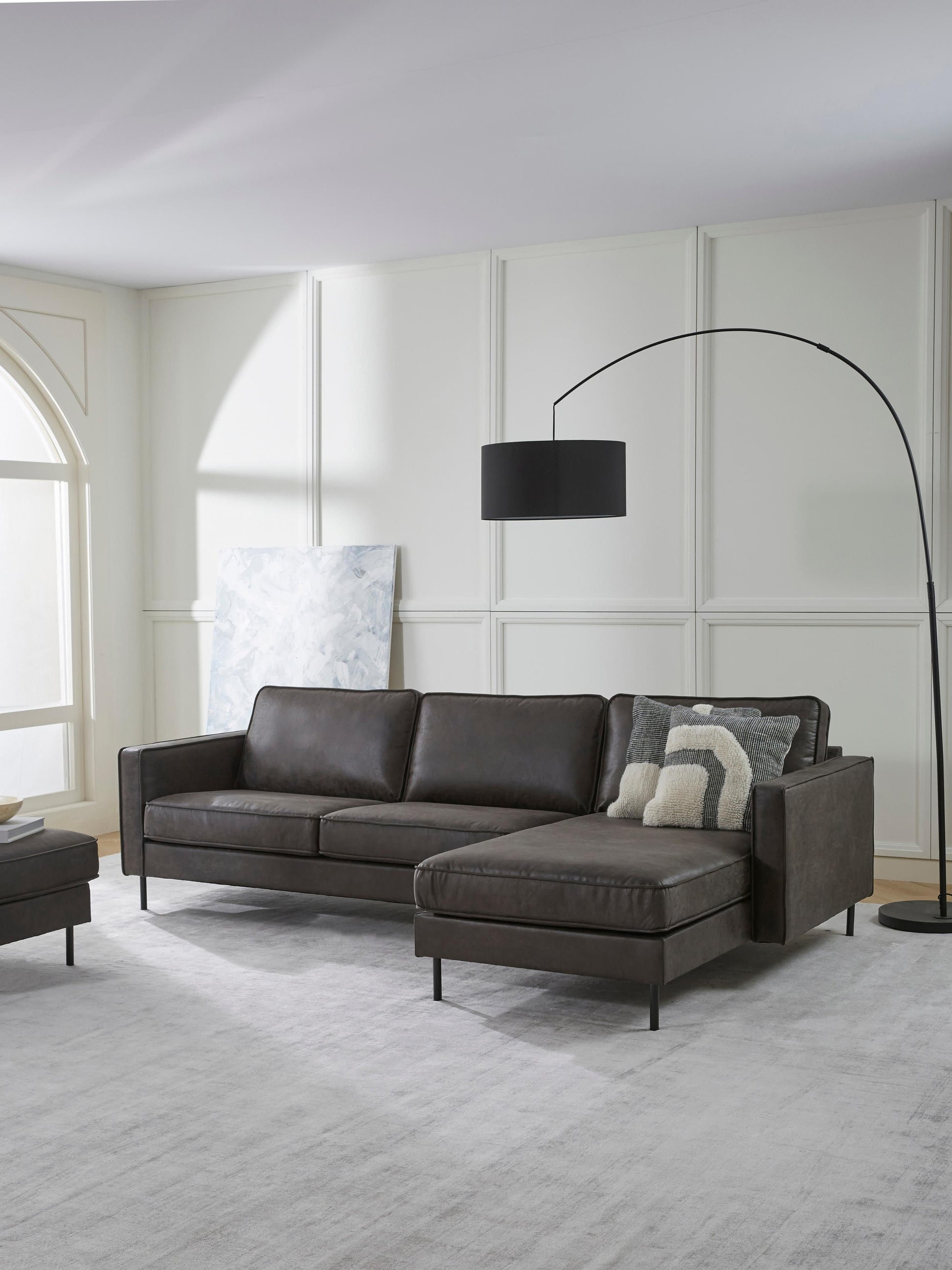 Huntfia Corner Sofa in Leather (3-Seater)