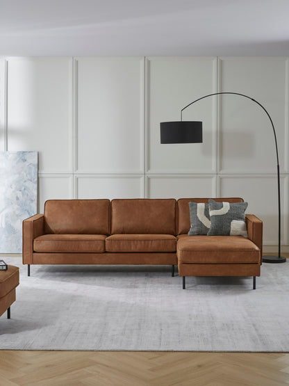 Huntfia Corner Sofa in Leather (3-Seater)