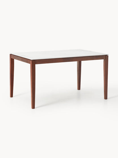 Jackino Dining Table with Marble-Look Tabletop, in Various Sizes