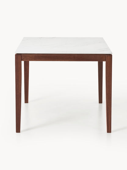 Jackino Dining Table with Marble-Look Tabletop, in Various Sizes