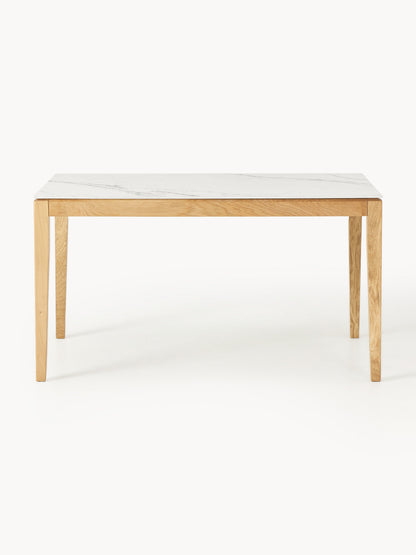 Jackino Dining Table with Marble-Look Tabletop, in Various Sizes