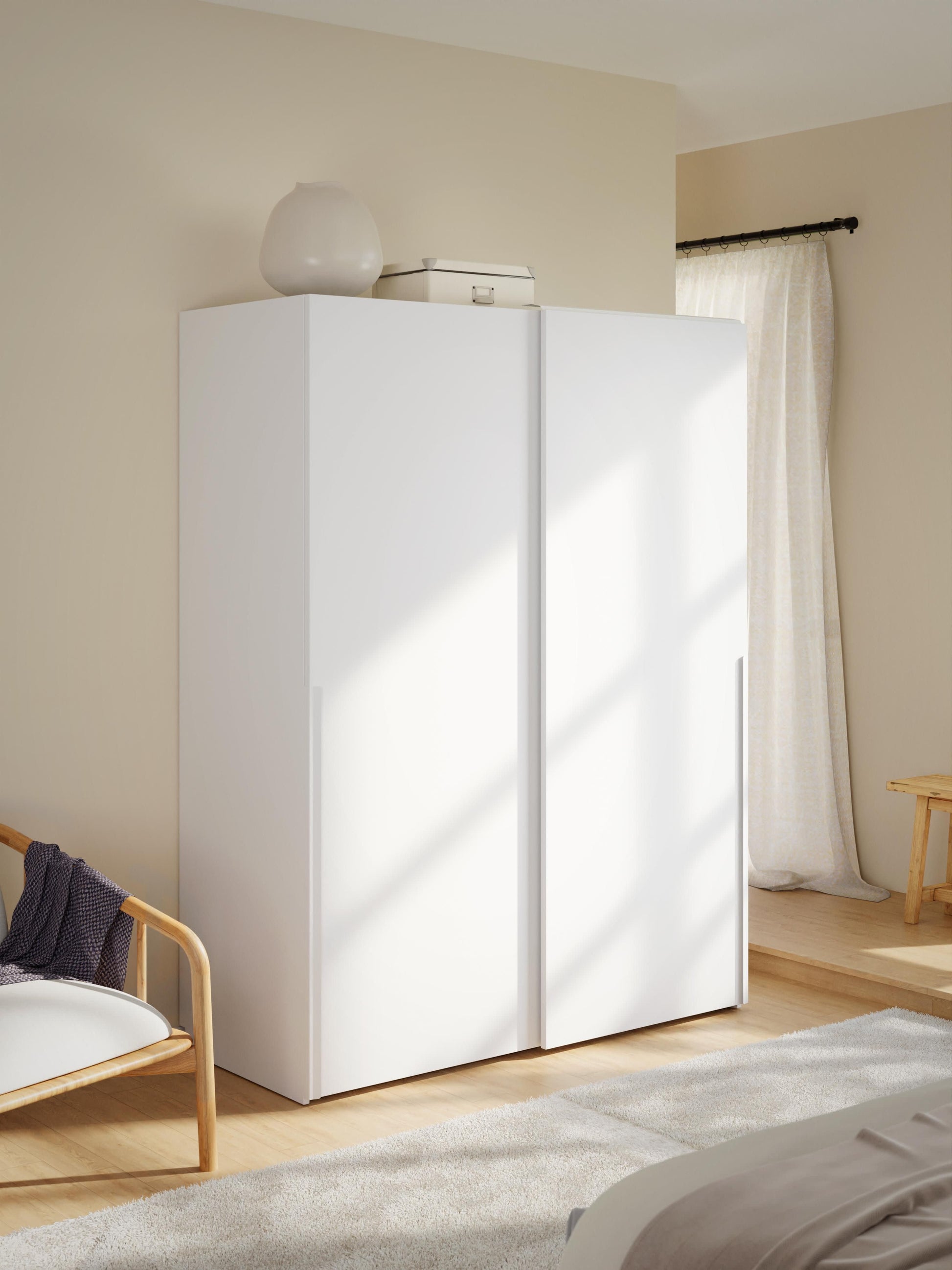 Lenvenno Modular Sliding-Door Wardrobe, 150 cm Wide, in Various Sizes