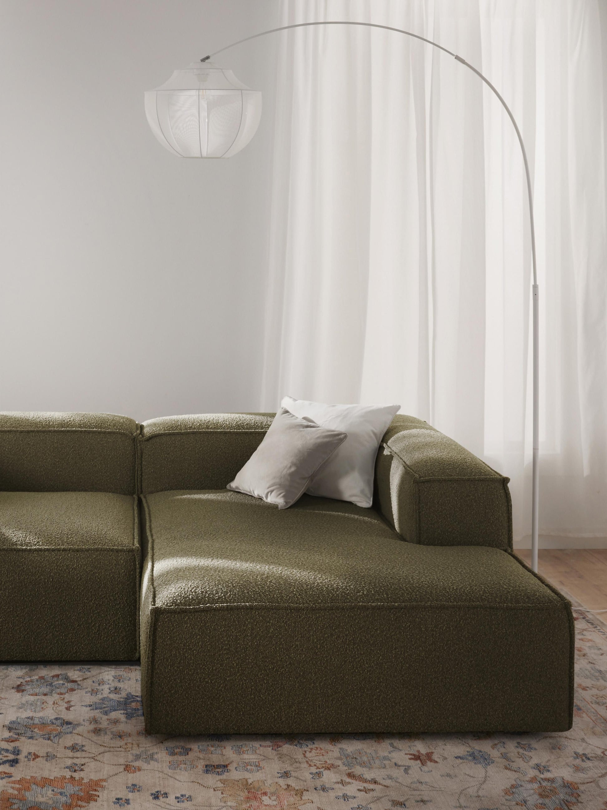 Lenzaro Bouclé Ottoman Corner Module