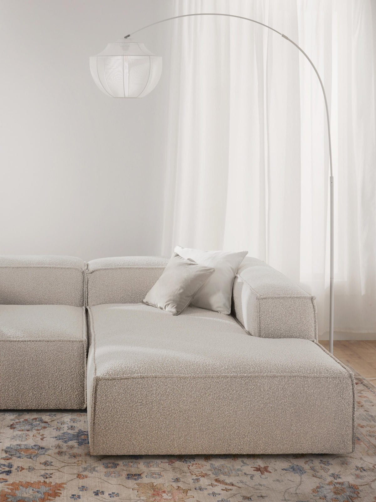 Lenzaro Bouclé Ottoman Corner Module