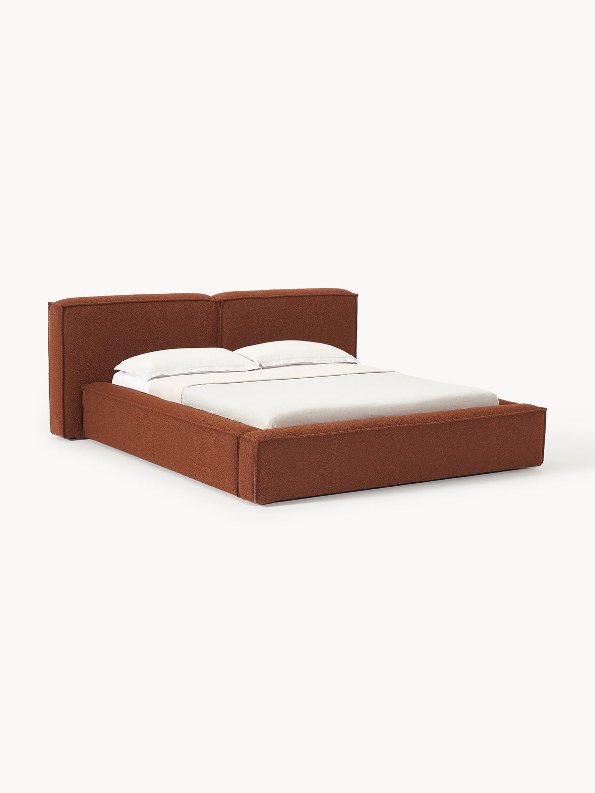 Lenzaro Bouclé Upholstered Bed with Storage