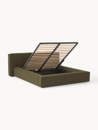 Lenzaro Bouclé Upholstered Bed with Storage