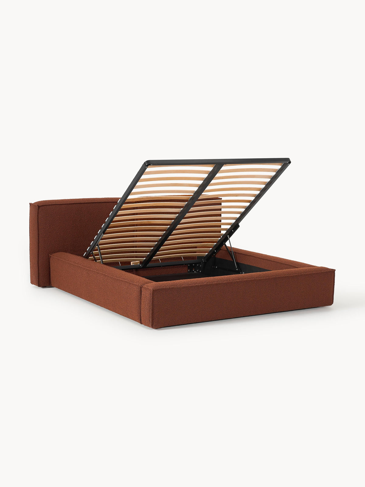 Lenzaro Bouclé Upholstered Bed with Storage