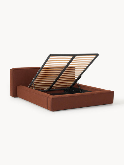 Lenzaro Bouclé Upholstered Bed with Storage