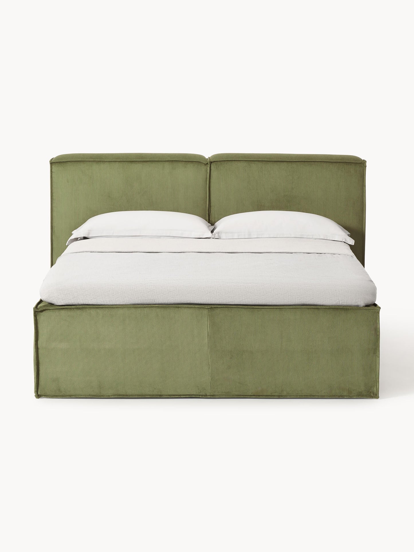 Lenzaro Box Spring Bed in Corduroy