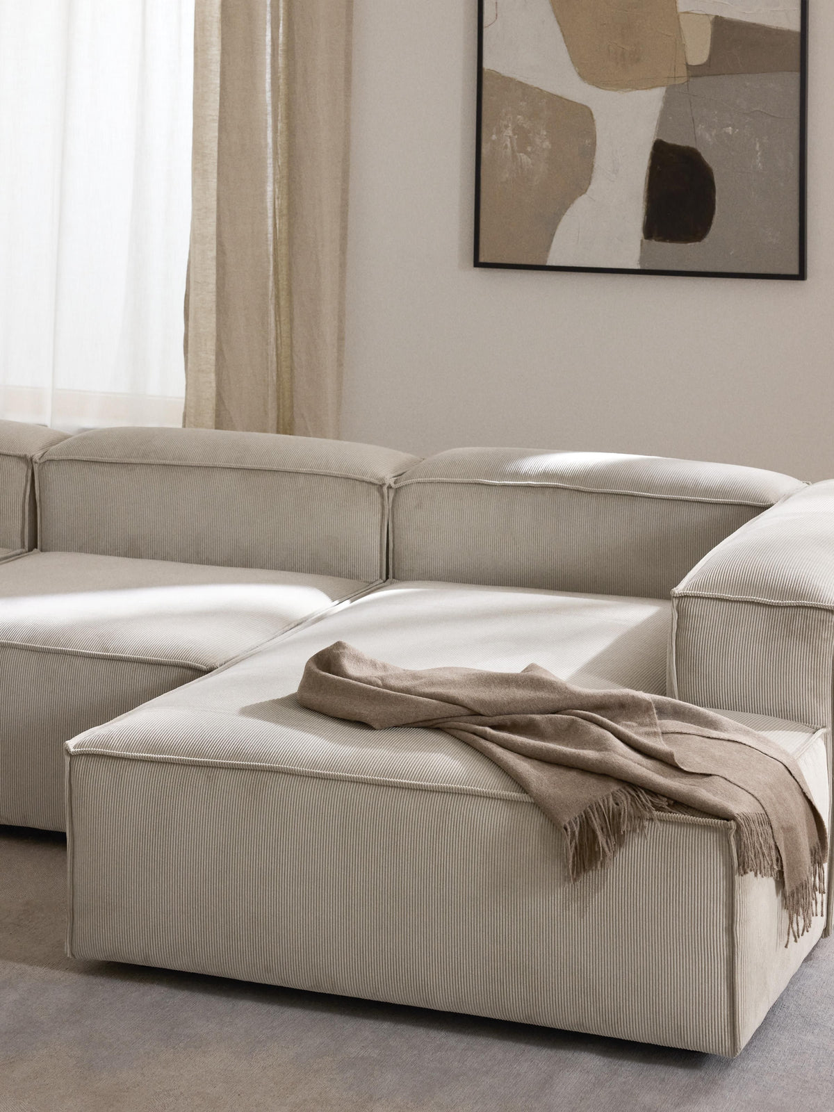 Lenzaro Corduroy Ottoman Corner Module