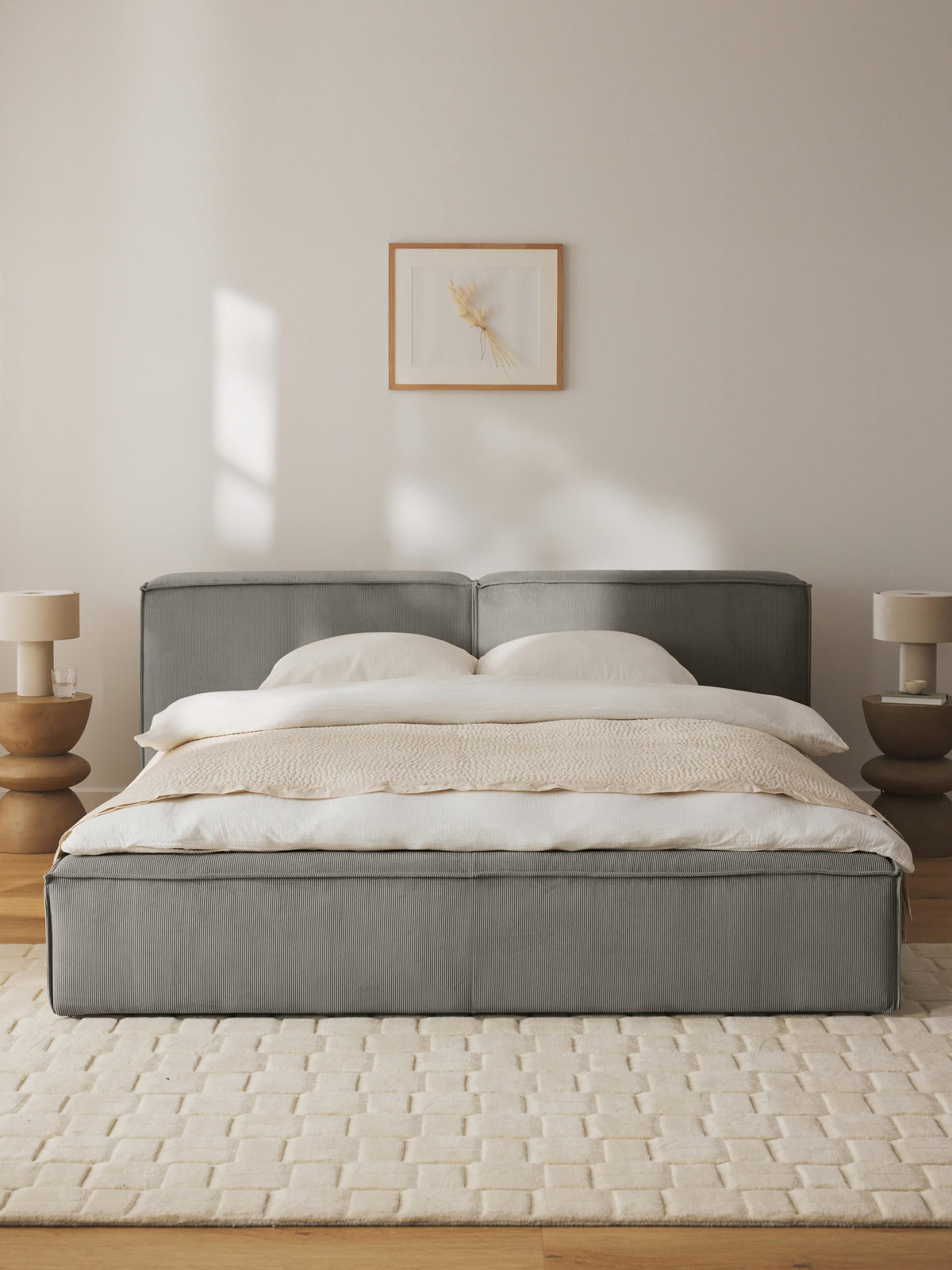 Lenzaro Corduroy Upholstered Bed