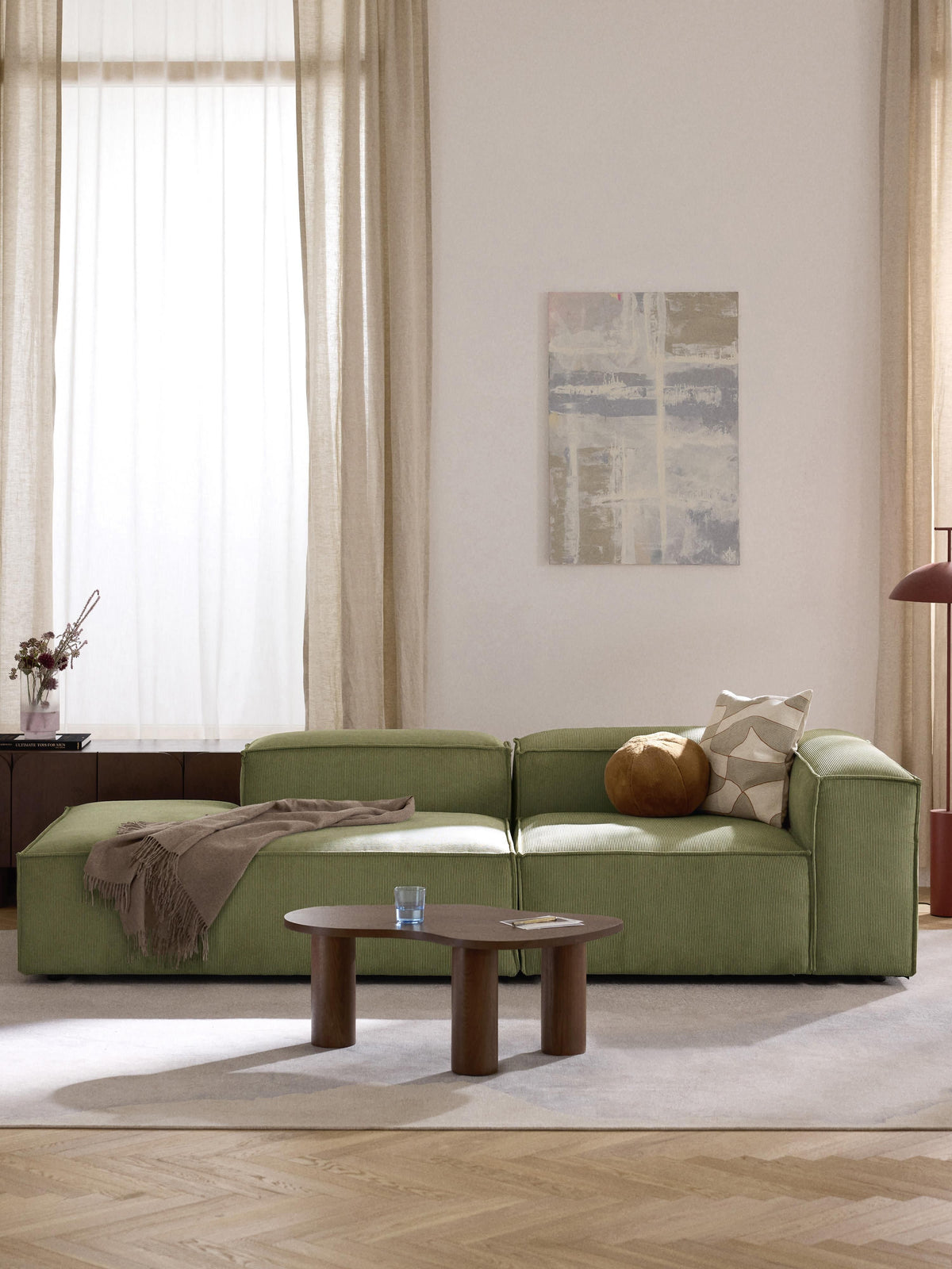 Lenzaro Modular Corduroy Ottoman