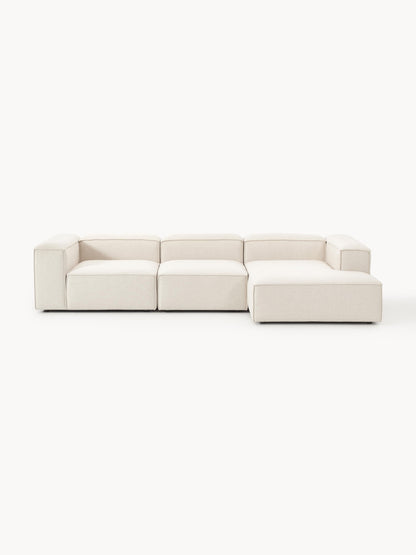 Lenzaro Modular Corner Sofa (4-Seater) in Linen Blend