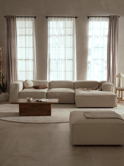 Lenzaro Modular Corner Sofa (4-Seater) in Linen Blend
