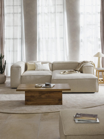 Lenzaro Modular Linen Blend Corner Sofa (2-Seater)