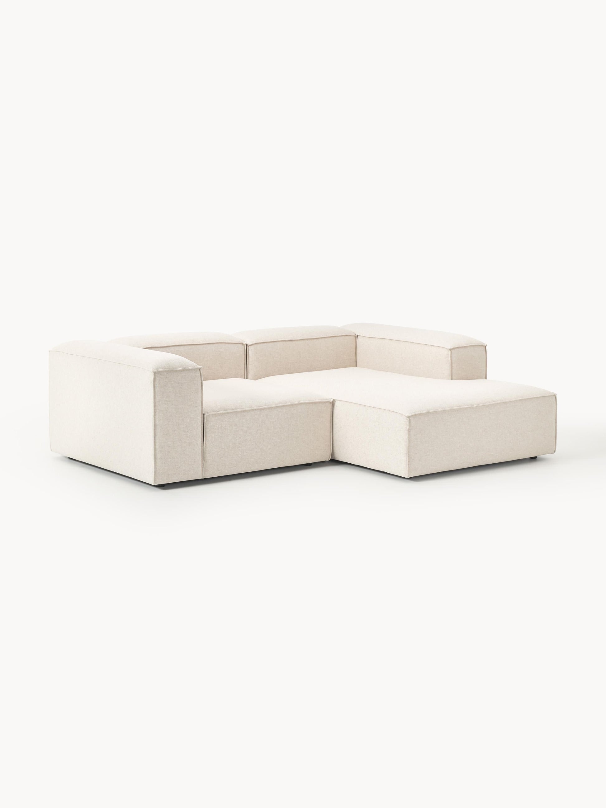 Lenzaro Modular Linen Blend Corner Sofa (2-Seater)