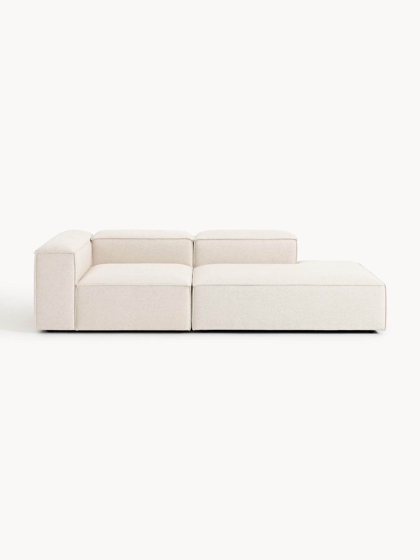 Lenzaro Modular Linen Blend Ottoman