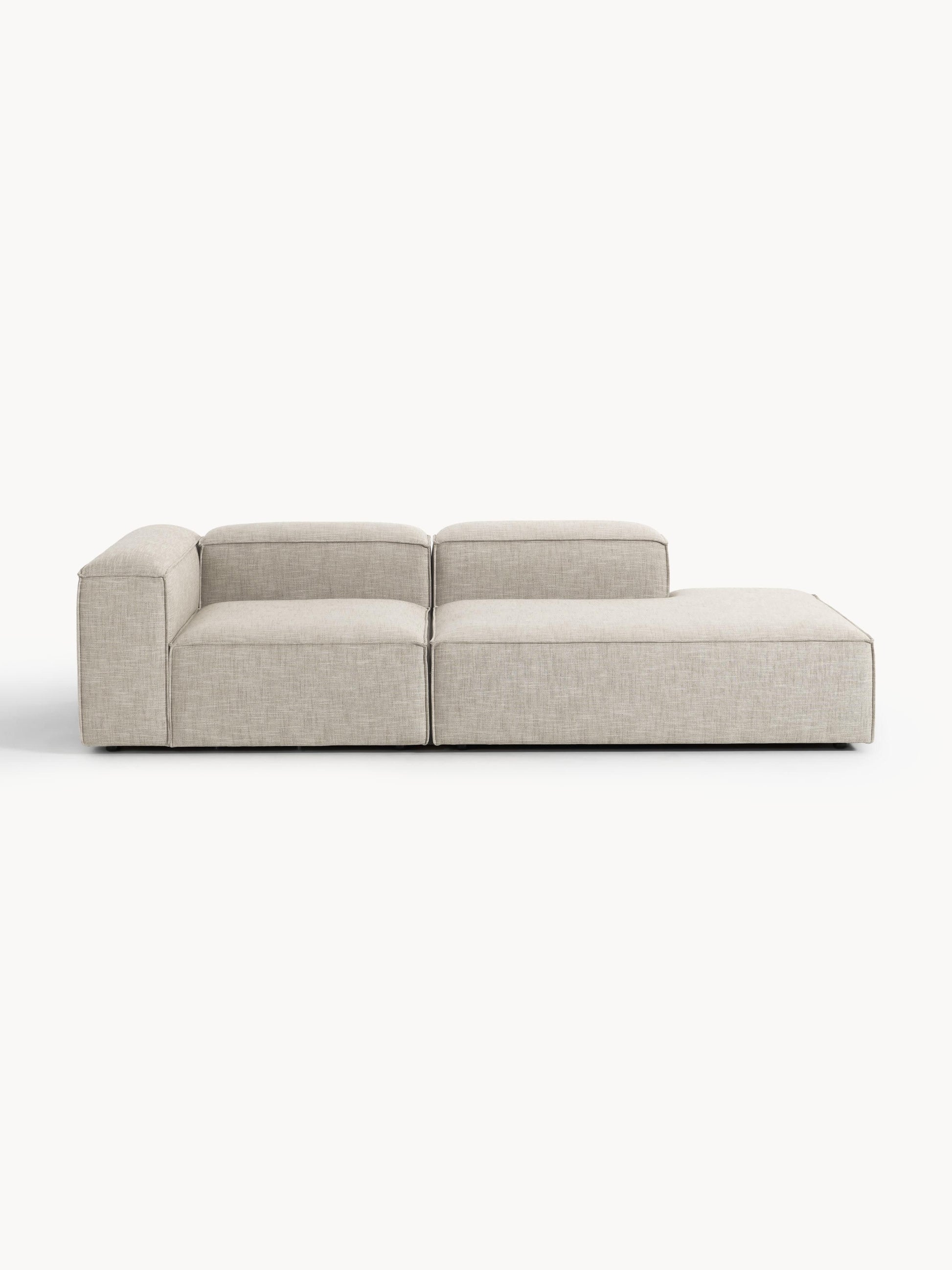 Lenzaro Modular Linen Blend Ottoman