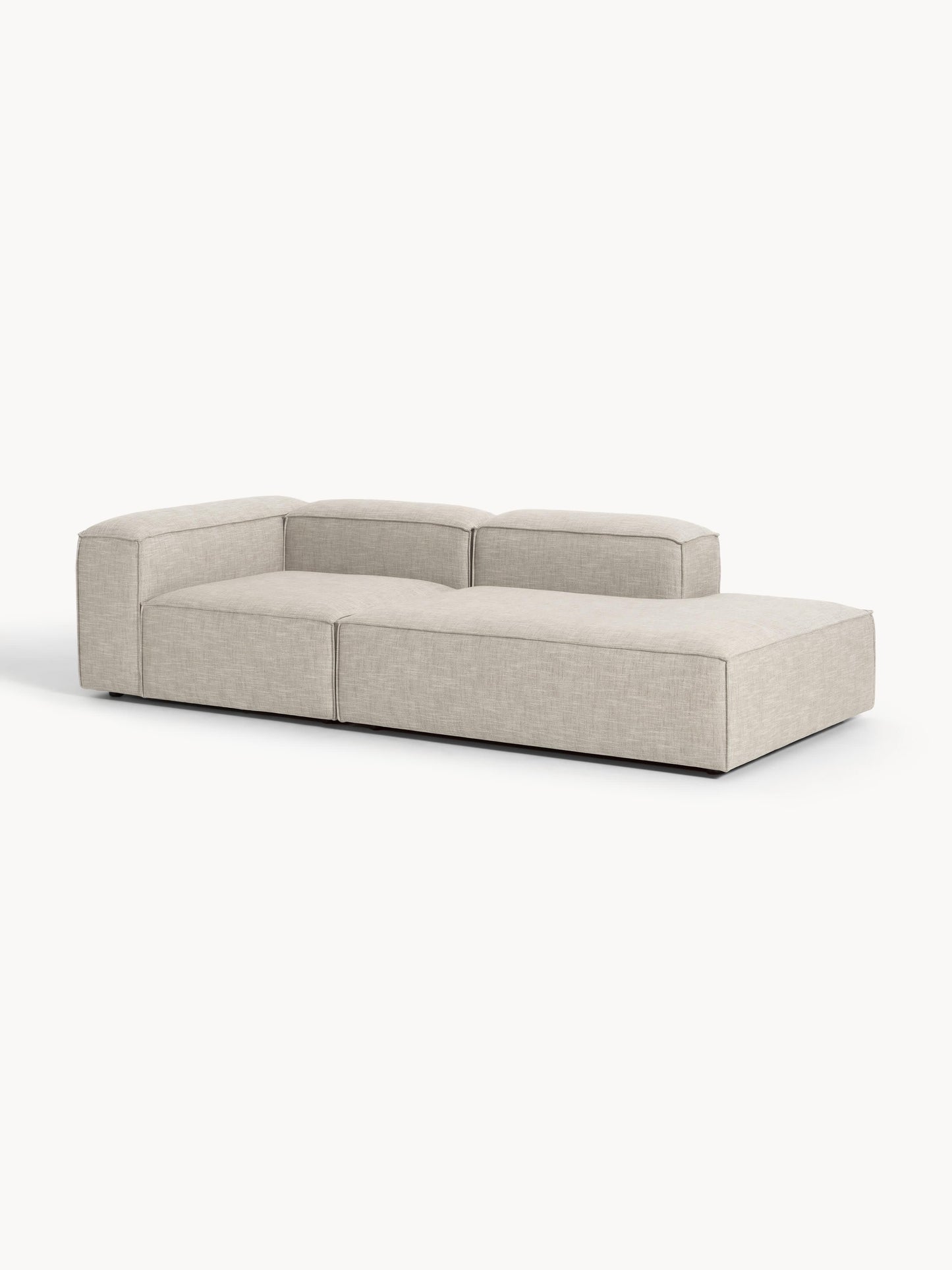 Lenzaro Modular Linen Blend Ottoman