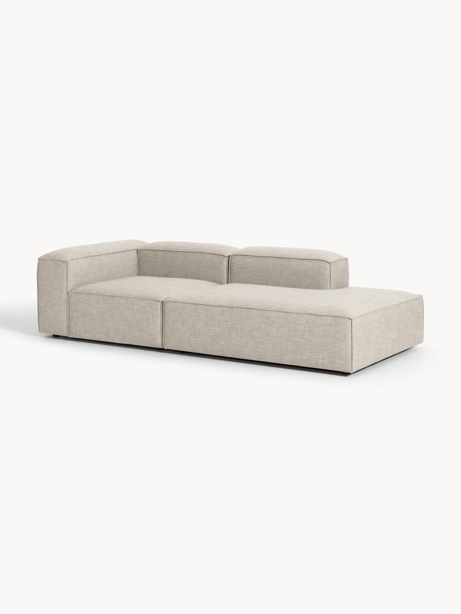 Lenzaro Modular Linen Blend Ottoman