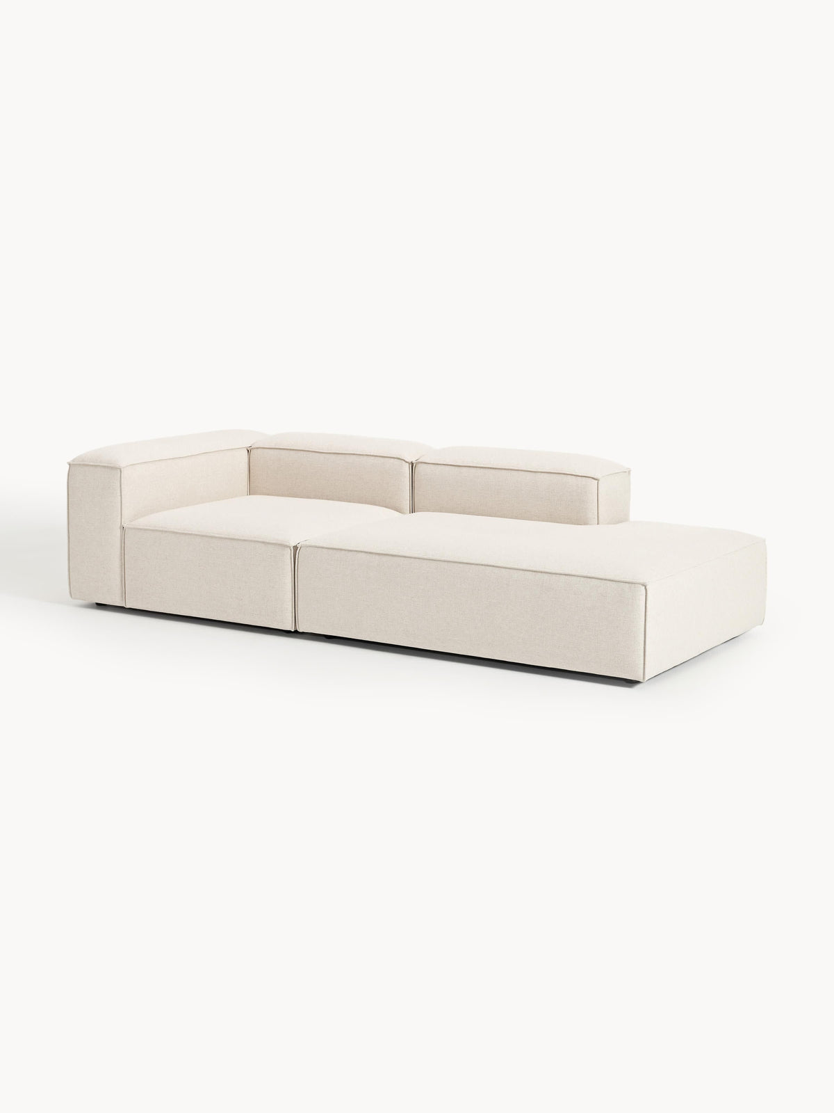 Lenzaro Modular Linen Blend Ottoman