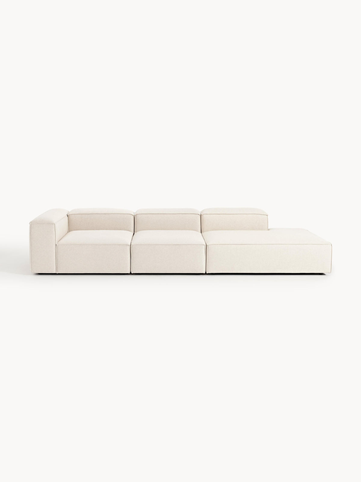 Lenzaro Modular Linen Blend Ottoman, XL