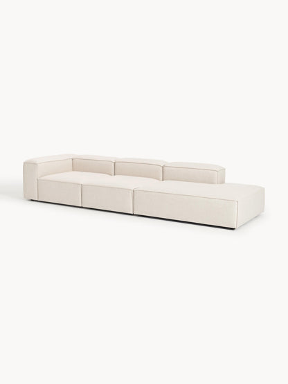Lenzaro Modular Linen Blend Ottoman, XL