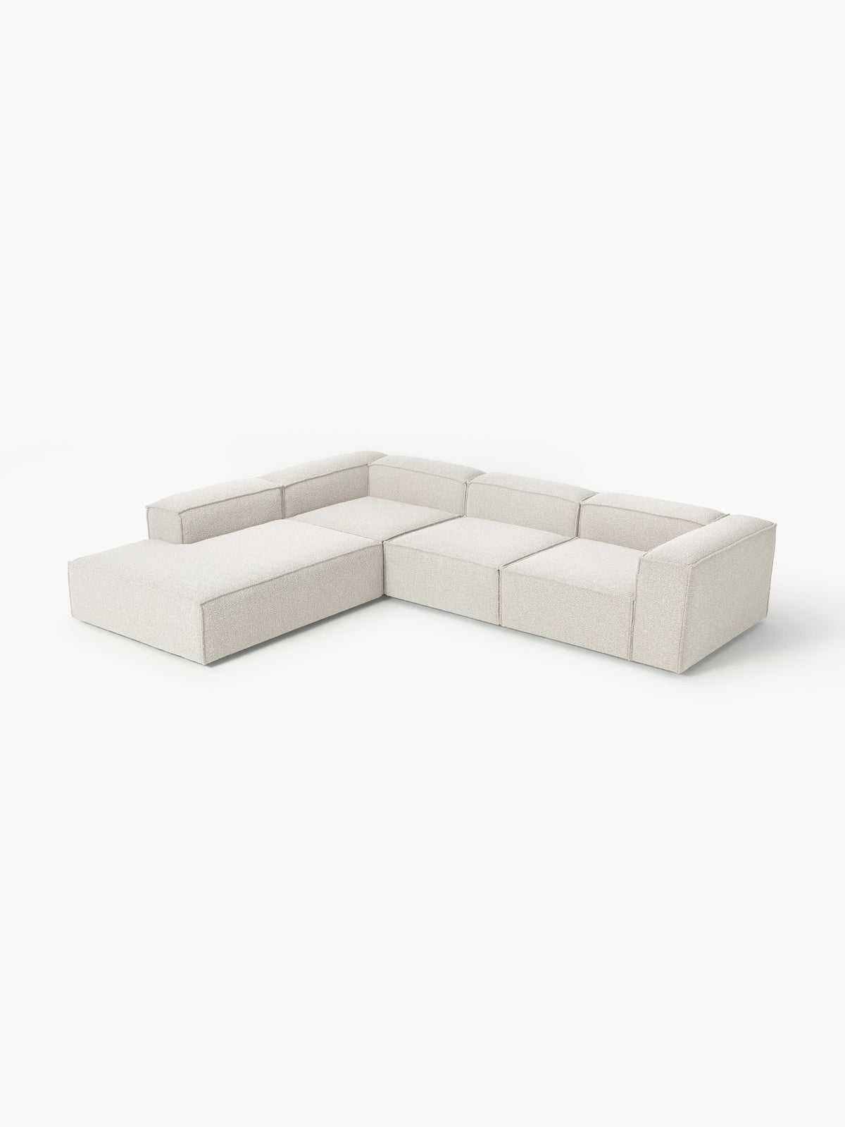Lenzaro Modular XL Bouclé Corner Sofa (4-Seater)