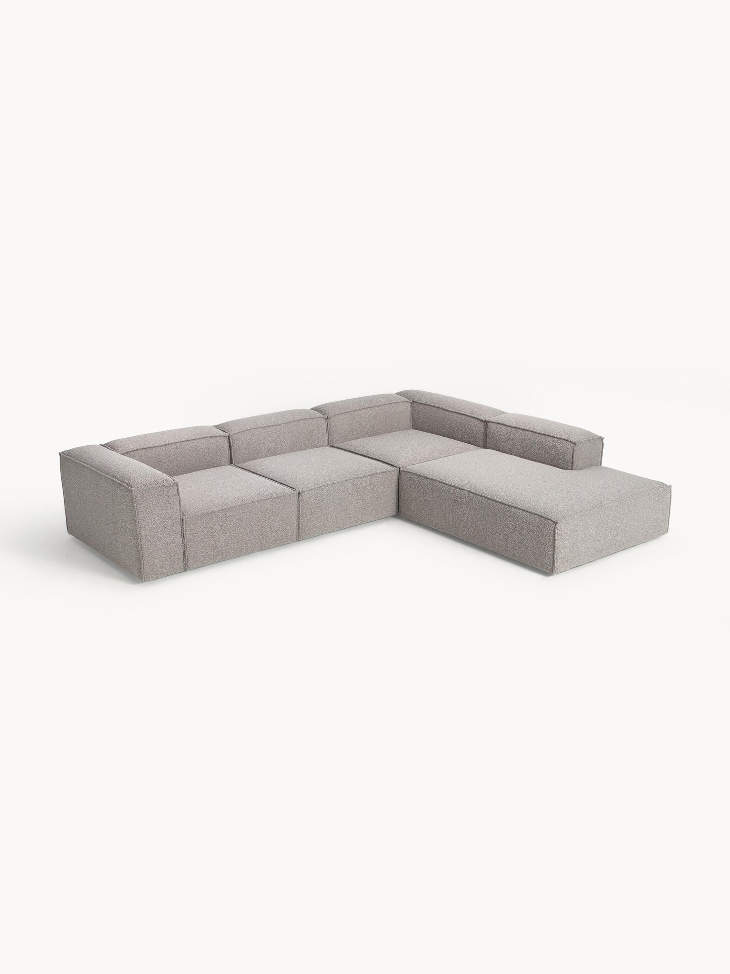 Lenzaro Modular XL Bouclé Corner Sofa (4-Seater)