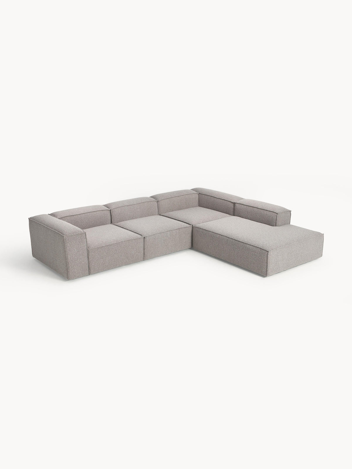 Lenzaro Modular XL Bouclé Corner Sofa (4-Seater)