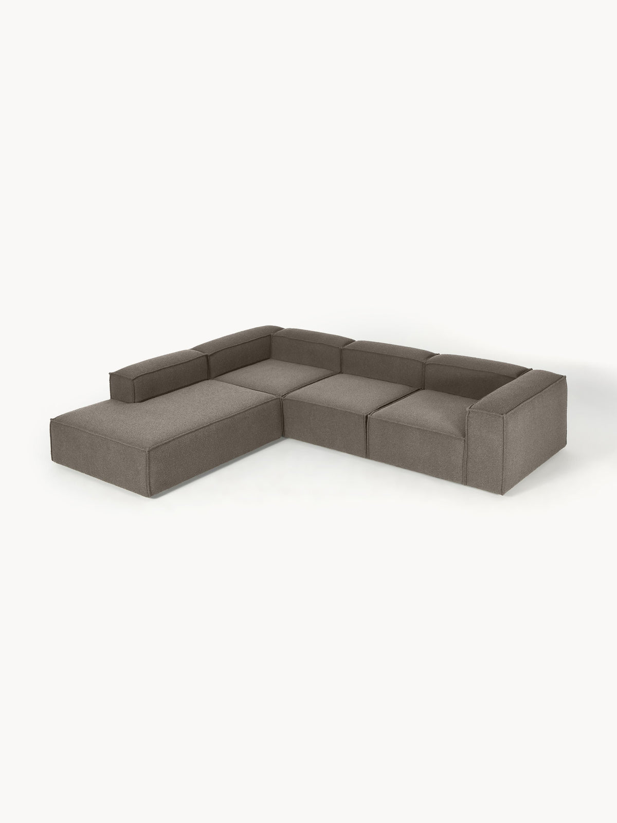 Lenzaro Modular XL Bouclé Corner Sofa (4-Seater)
