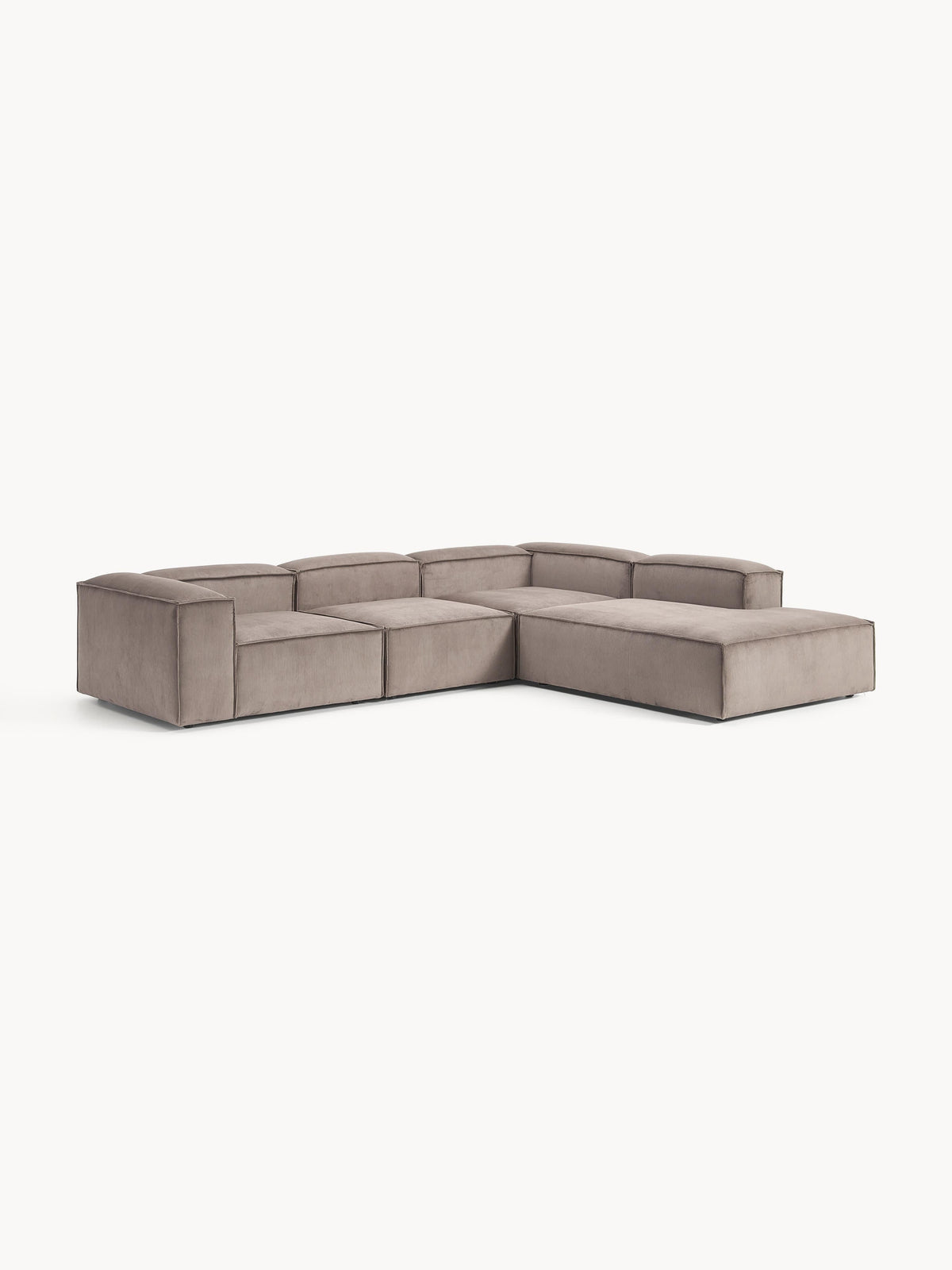 Lenzaro Modular XL Corduroy Corner Sofa (4-Seater)