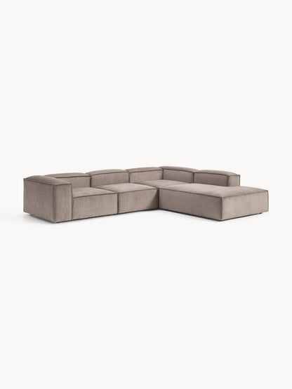 Lenzaro Modular XL Corduroy Corner Sofa (4-Seater)